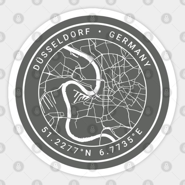Dusseldorf Map Sticker by Ryan-Cox